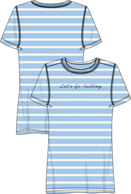 Vineyard Vines Striped Let's Go Sailing Tee SS