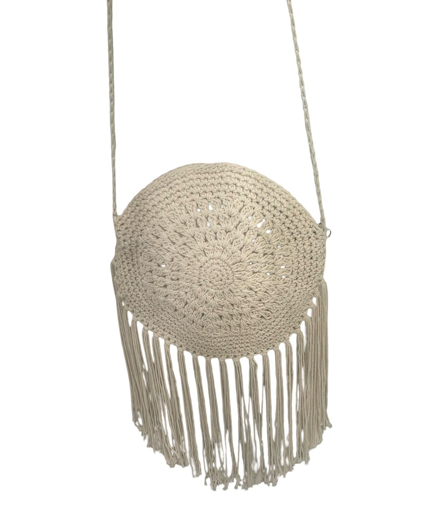 Shaddow and Fish Willow Crochet Luxe Bag White