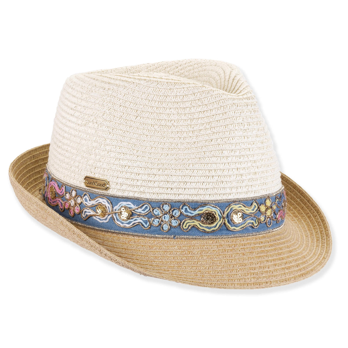 Sun 'N' Sand Riza Fedora Brim 1.75" Hat