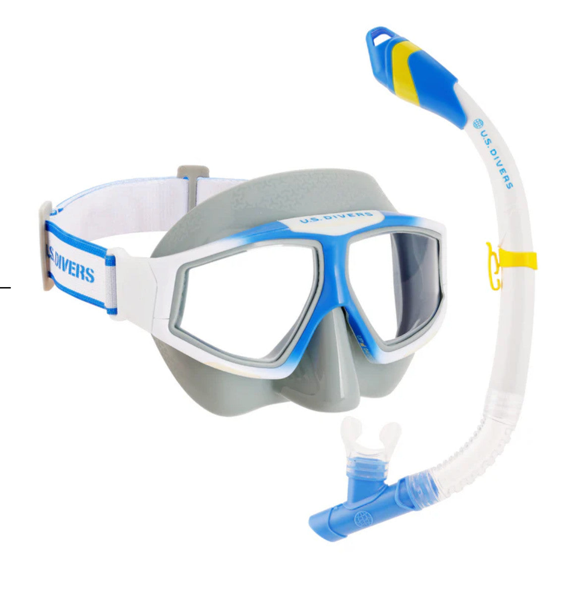 U.S Divers Avila Adult Snorkel Combo White/Blue