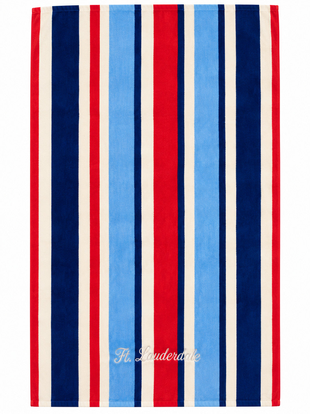 Fort Lauderdale Striped Towel Blue/ Red