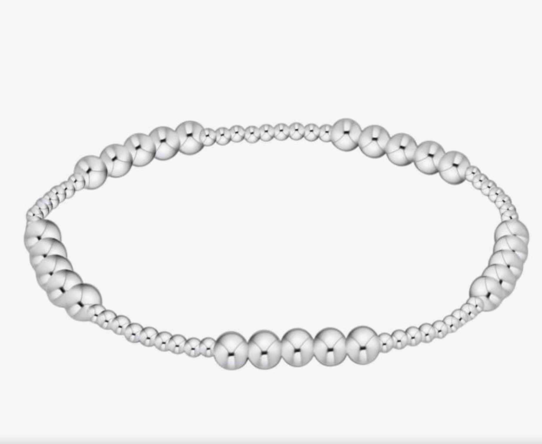 Enewton Classic Blissful Pattern 2mm Bead Bracelet 4mm Sterling Silver