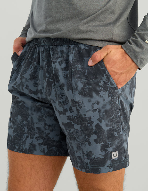 HUK Airweight Tech KC Printed Short Stormy Blue 2