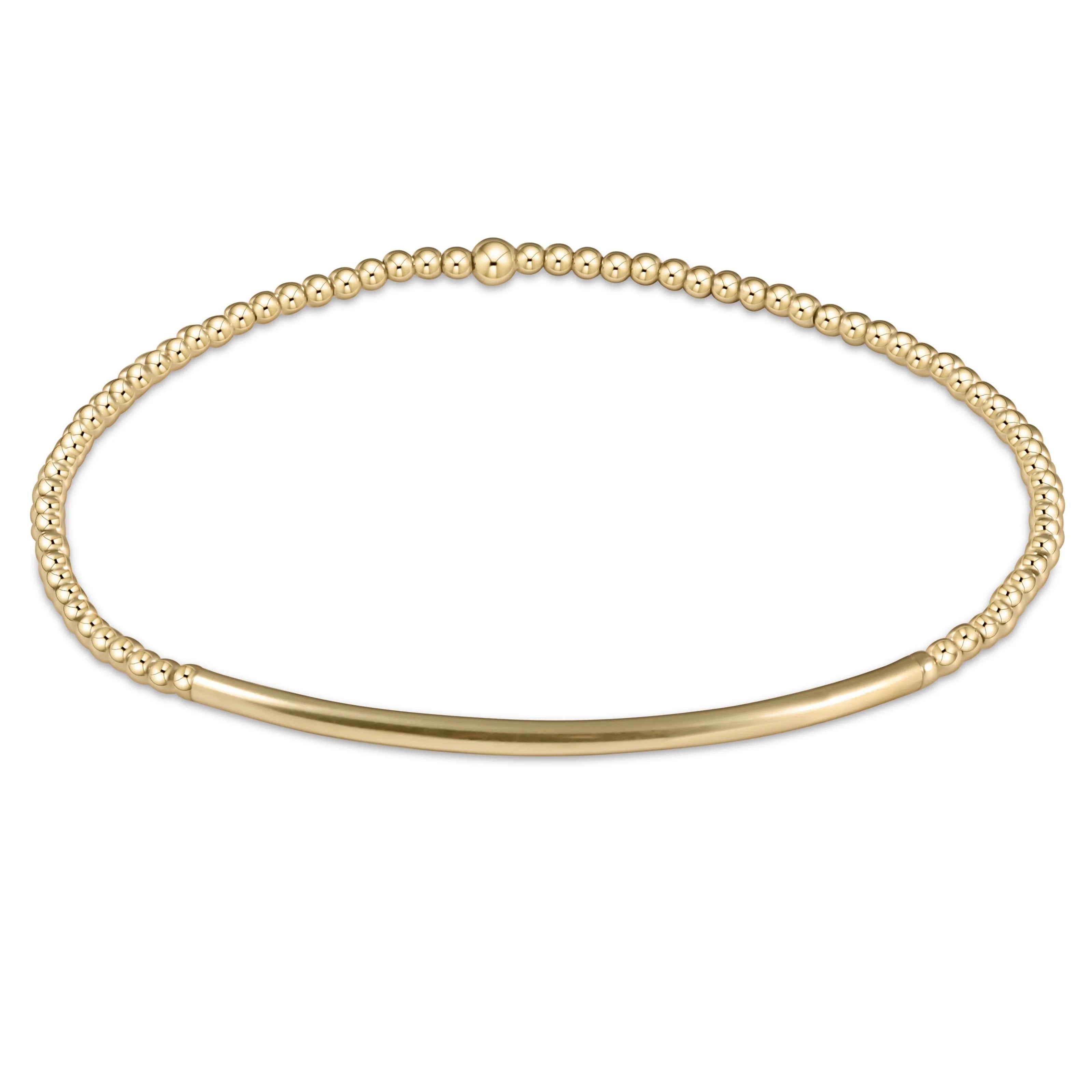Enewton Classic Gold 2mm Bead Bliss Bar Gold Bracelet