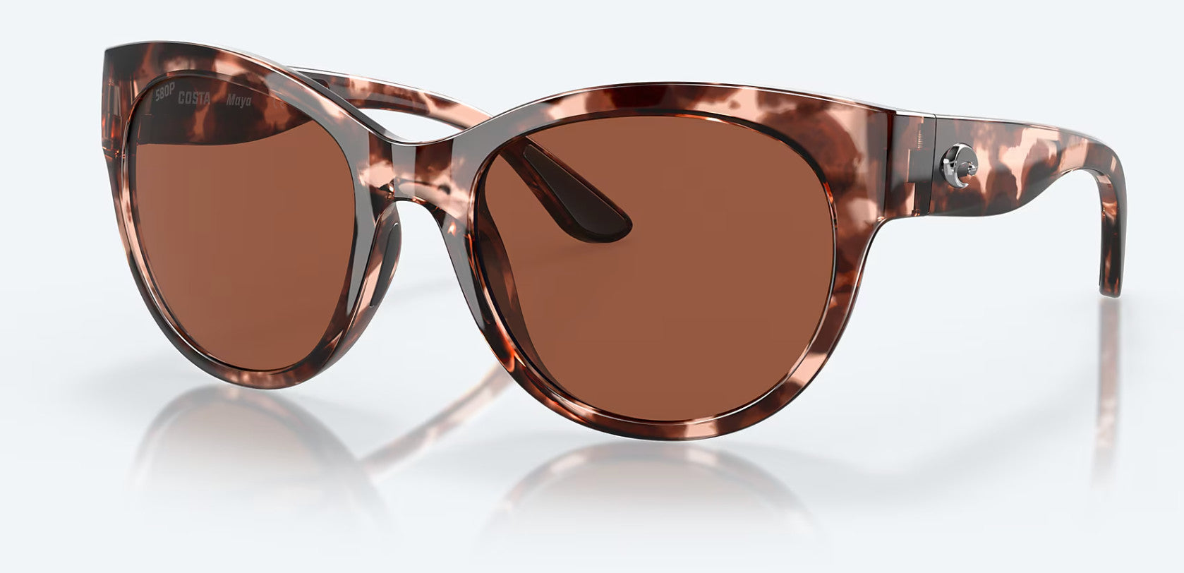 Costa Maya XL Shiny Coral Tortoise Frame w/ Copper Lens Polarized