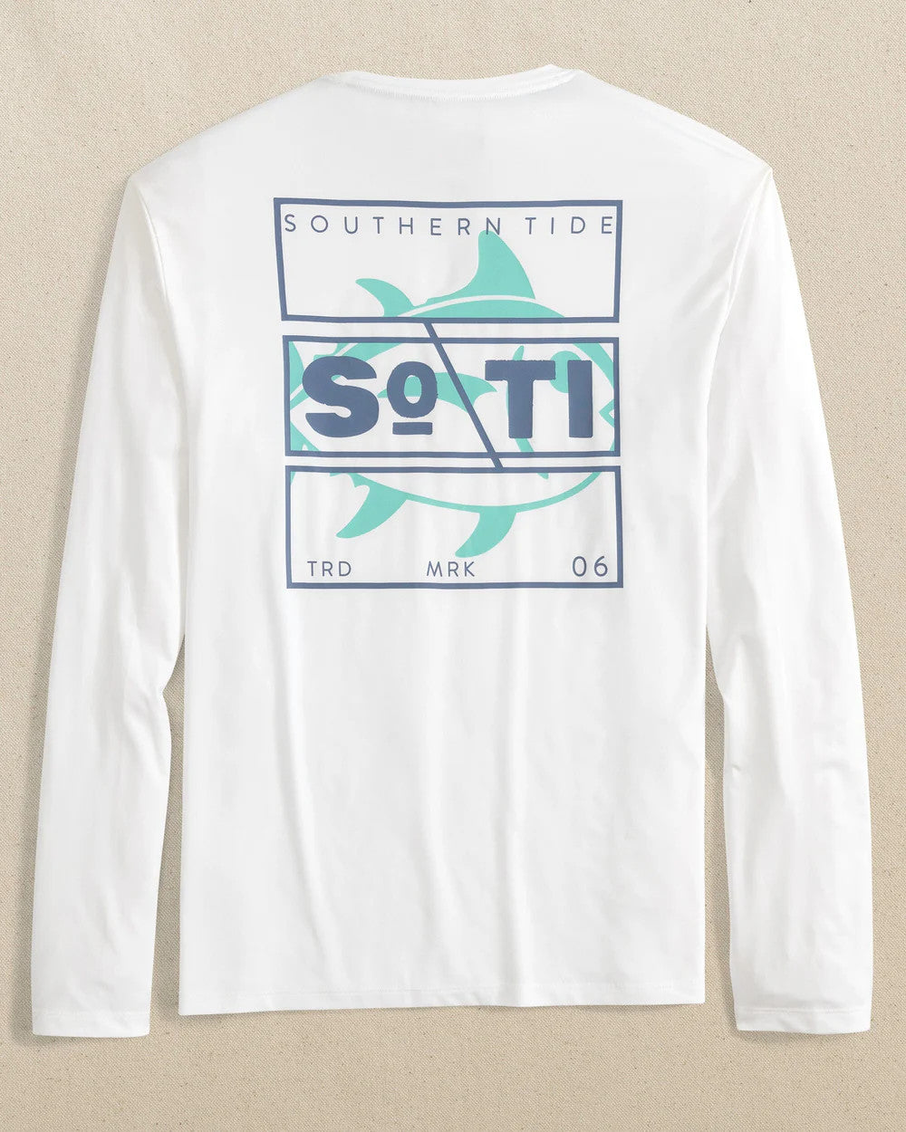 Southern Tide SoTi Trademark LS Performance T- Shirt Classic White