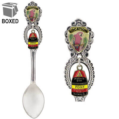 Southernmost Point Marker Enamel Charm Spoon