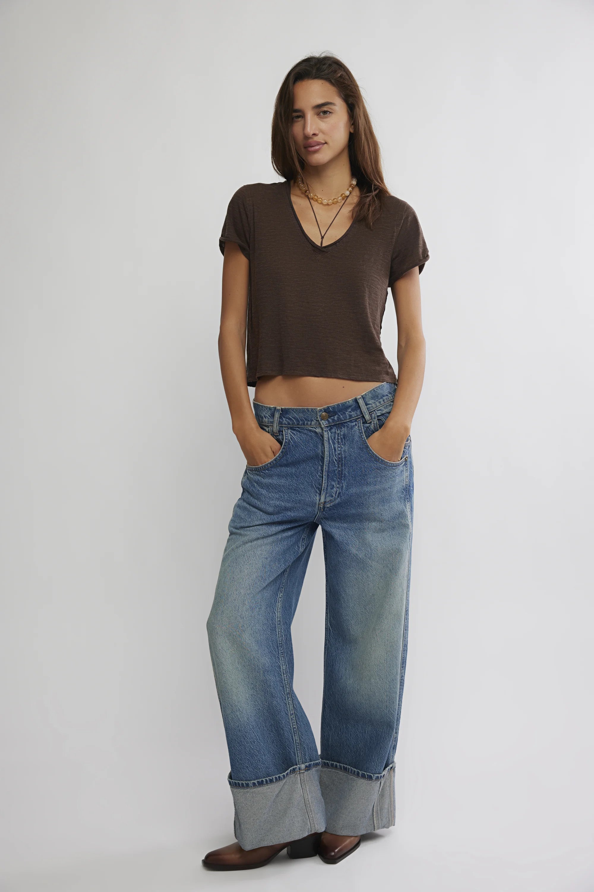 Free People We The Free Take 2 Tee Double Espresso Comb