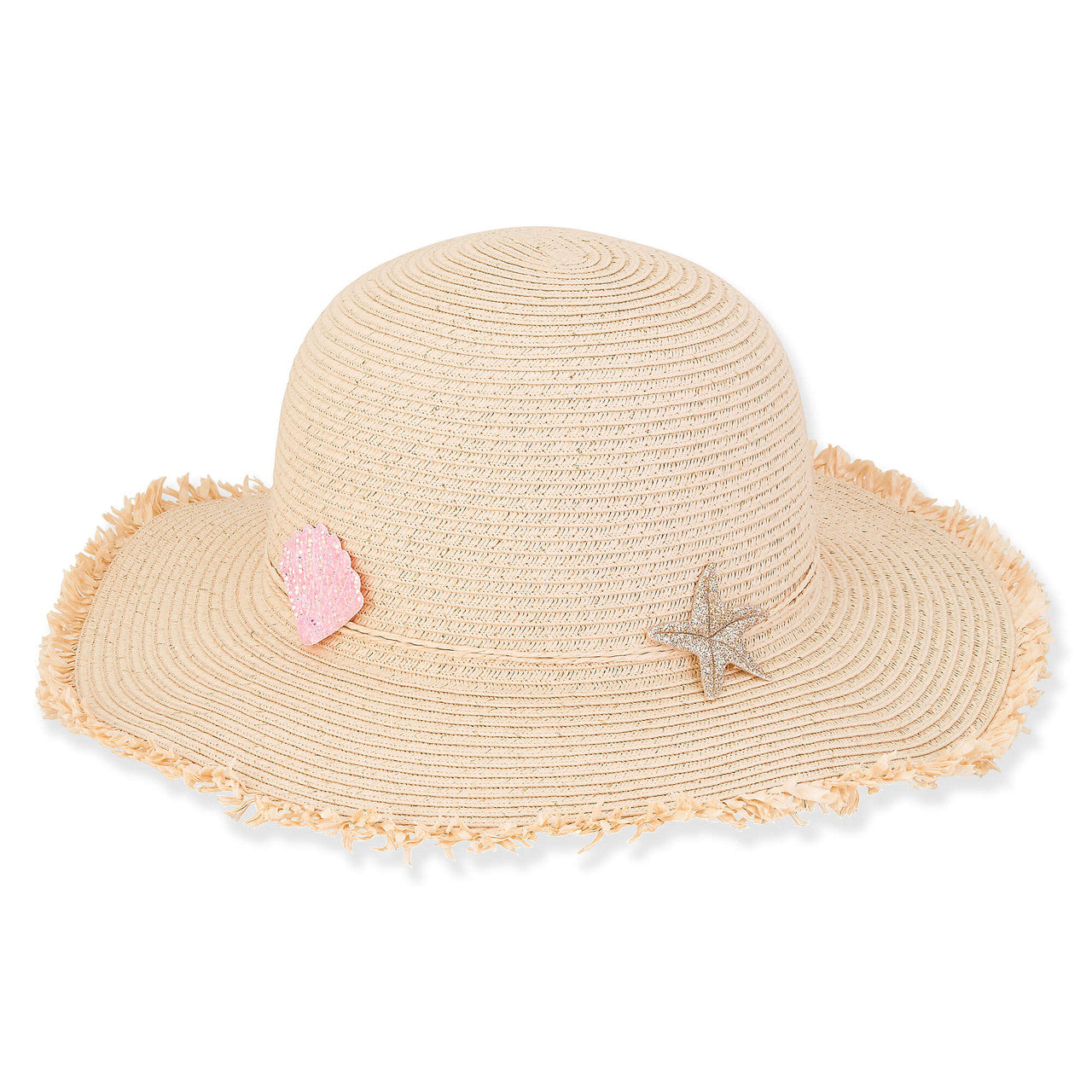 Sun 'N' Sand Youth Sienna Seashell Starfish Floppy Hat