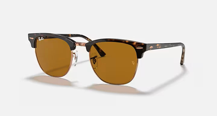 Ray Ban Clubmaster Havana Frame w/ B-15 Brown Lens Sunglasses