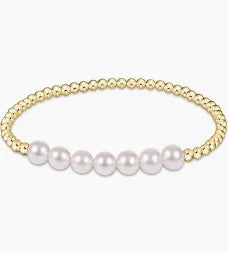 Enewton Classic Gold Beaded Bliss 3mm Bead Bracelet WF'24 5mm Pearl