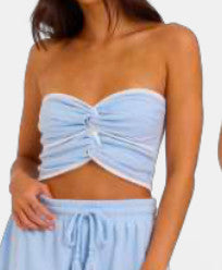 Shaddow and Fish Sam Rib Knit Tube Top