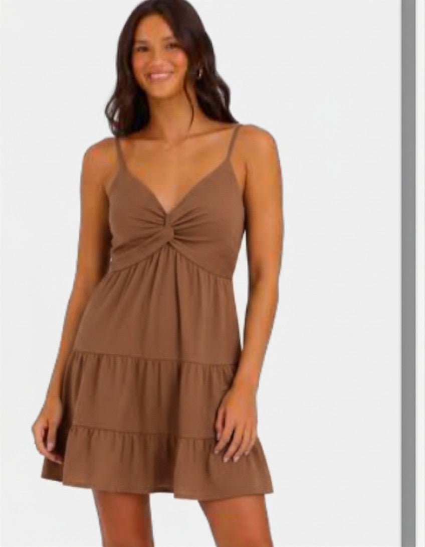 Shaddow and Fish Leah Rib Twist Front Dress