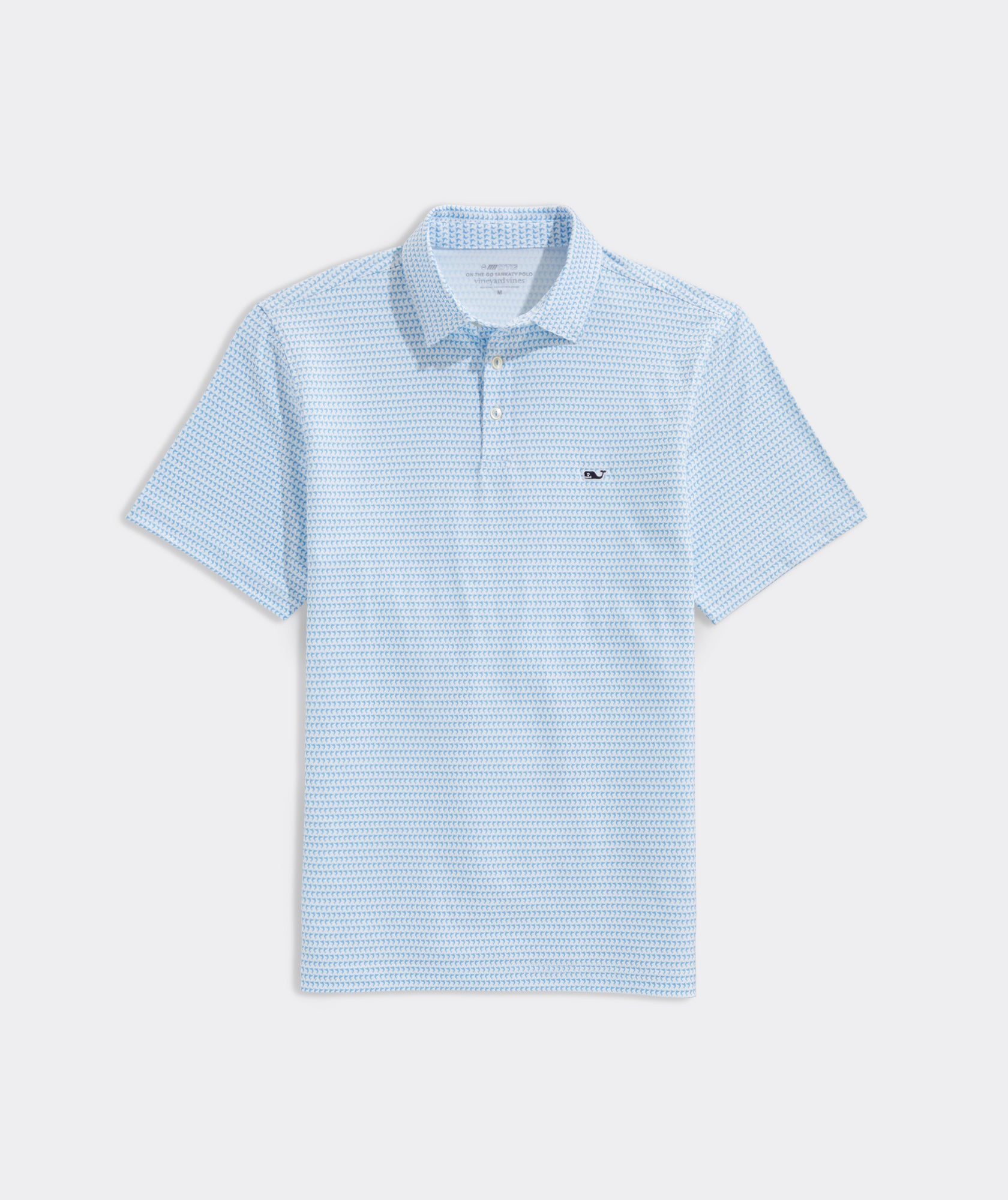 Vineyard Vines Printed Sankaty Performance Polo Marlin Micro White Cap