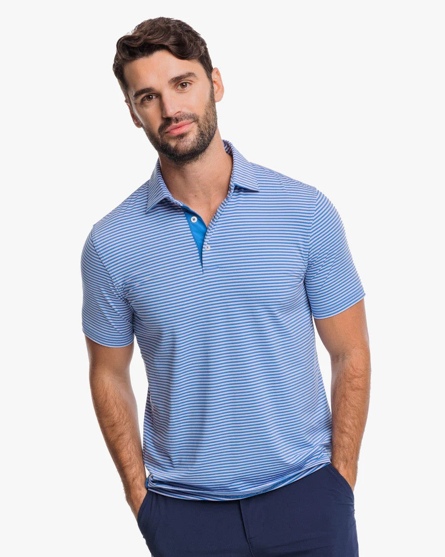 Southern Tide Brrreeze Shores Stripe Performance Polo