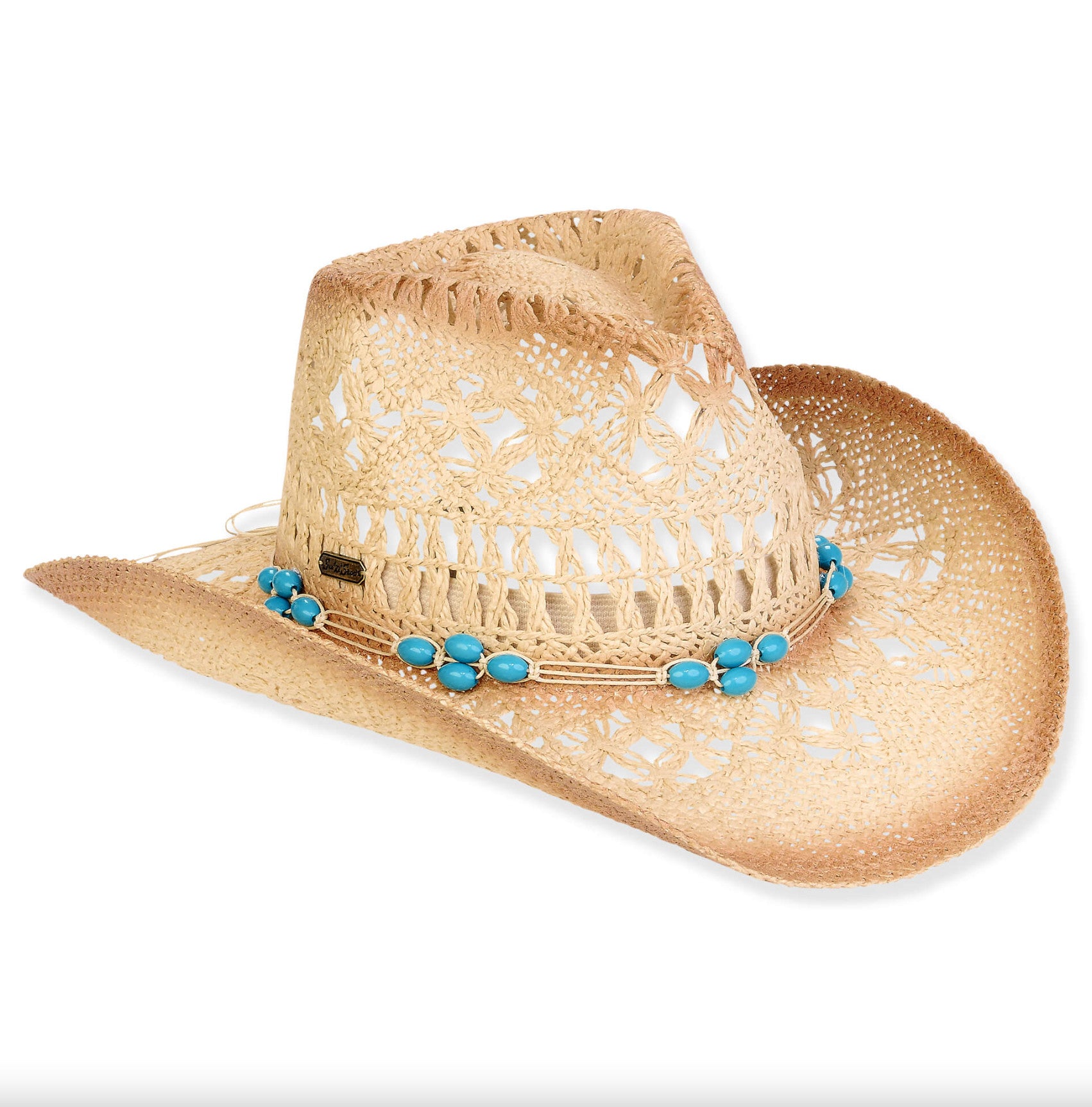 Sun 'N' Sand Kate Hole Detail Western 3.5 Brim Hat