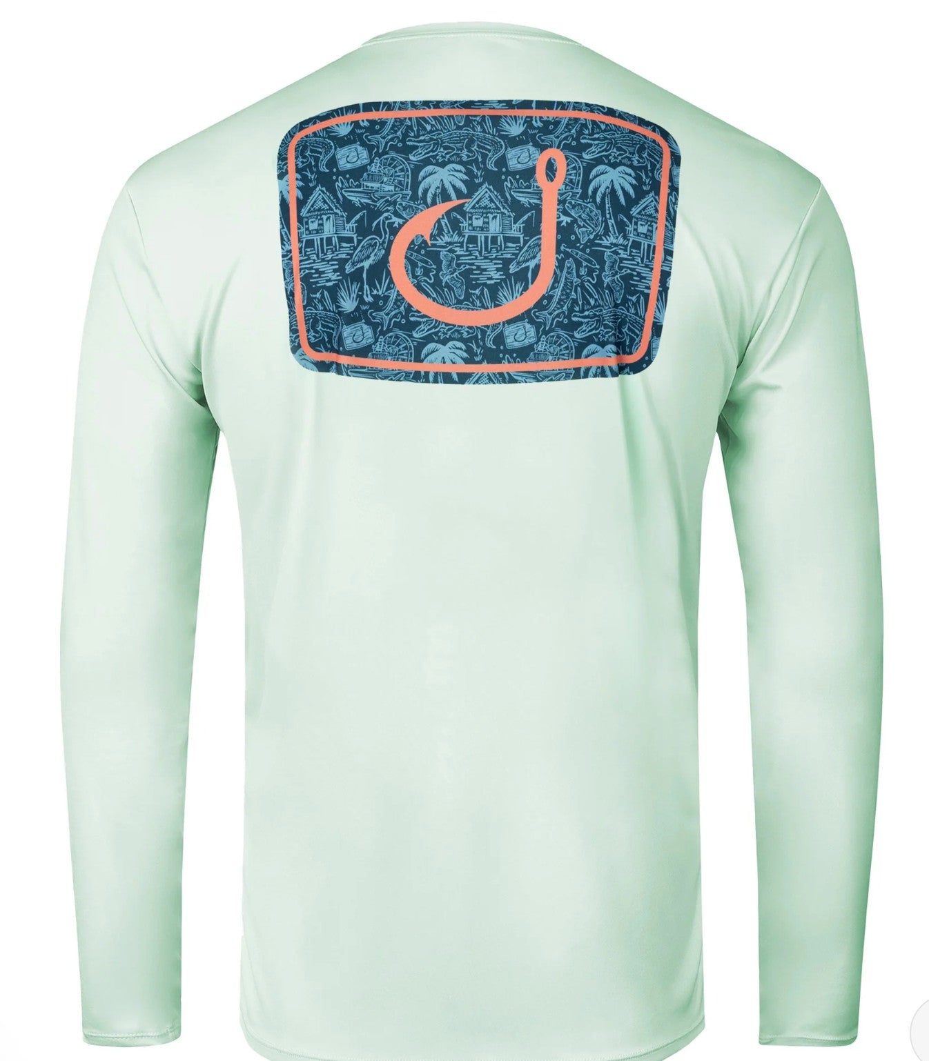 Avidry Iconic  Lowlands LS Performance Shirt Seafoam