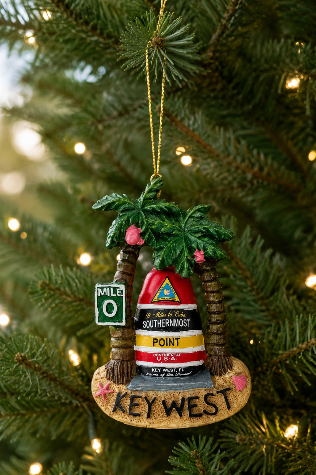 Palm Island & Southernmost Point Key West Ornament