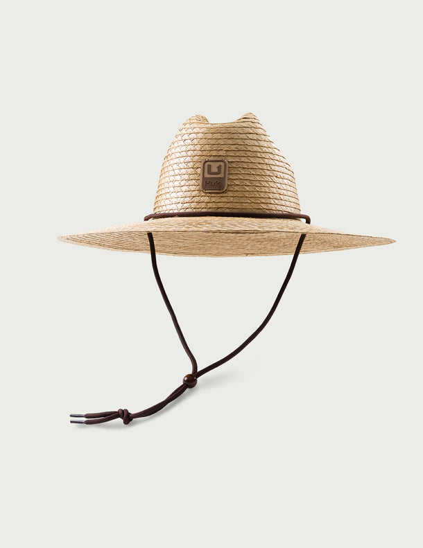 HUK Crushable Straw Hat Brown Palm