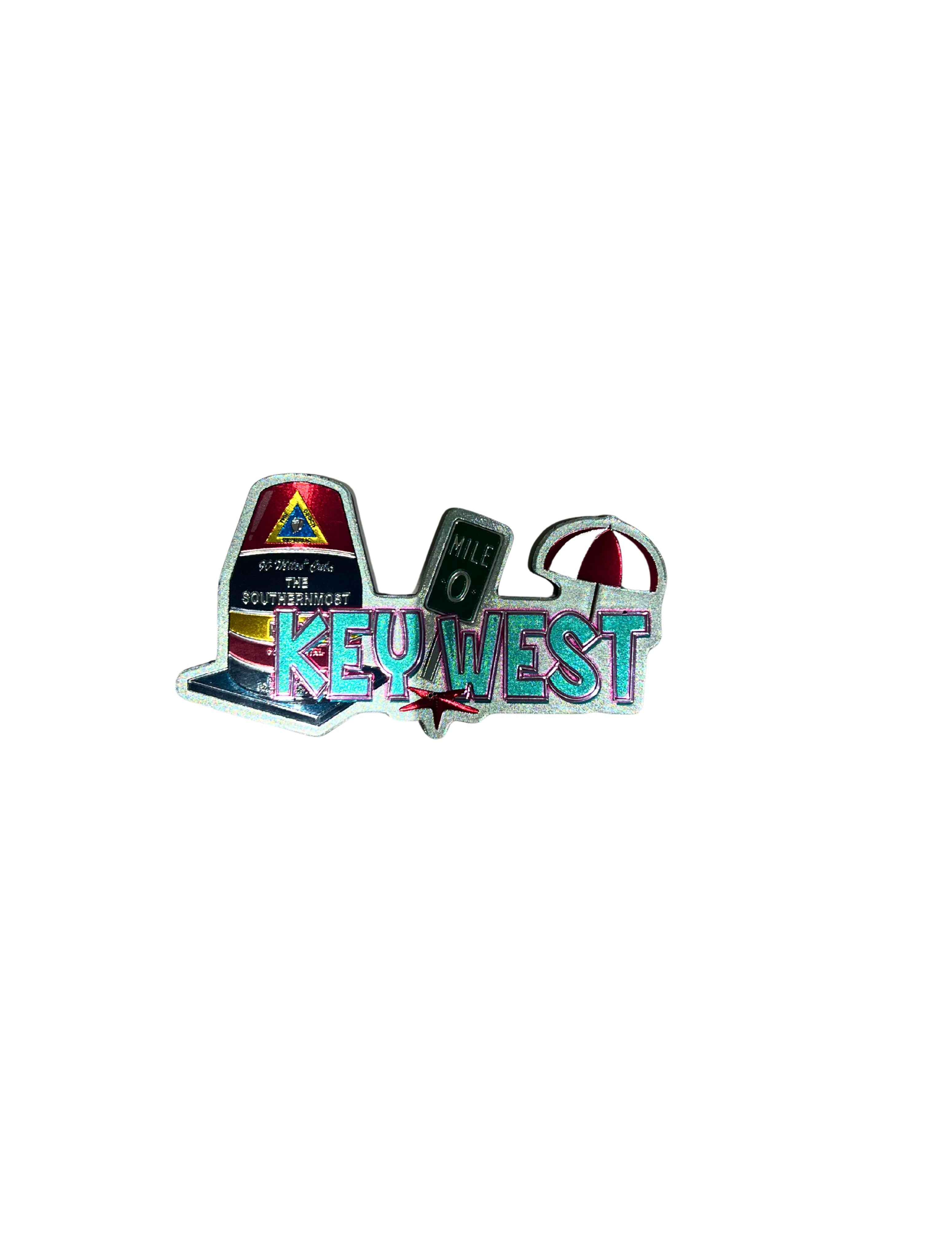 Key West Icons with Umbrella Magnet