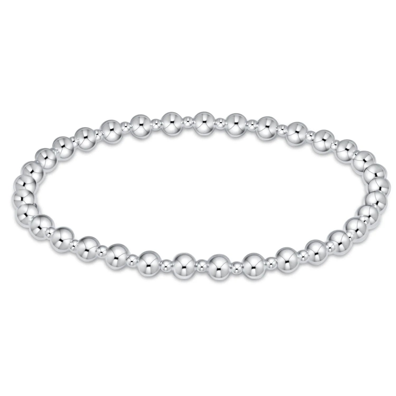 Enewton Classic Grateful Pattern 4mm Bead Bracelet Sterling Silver