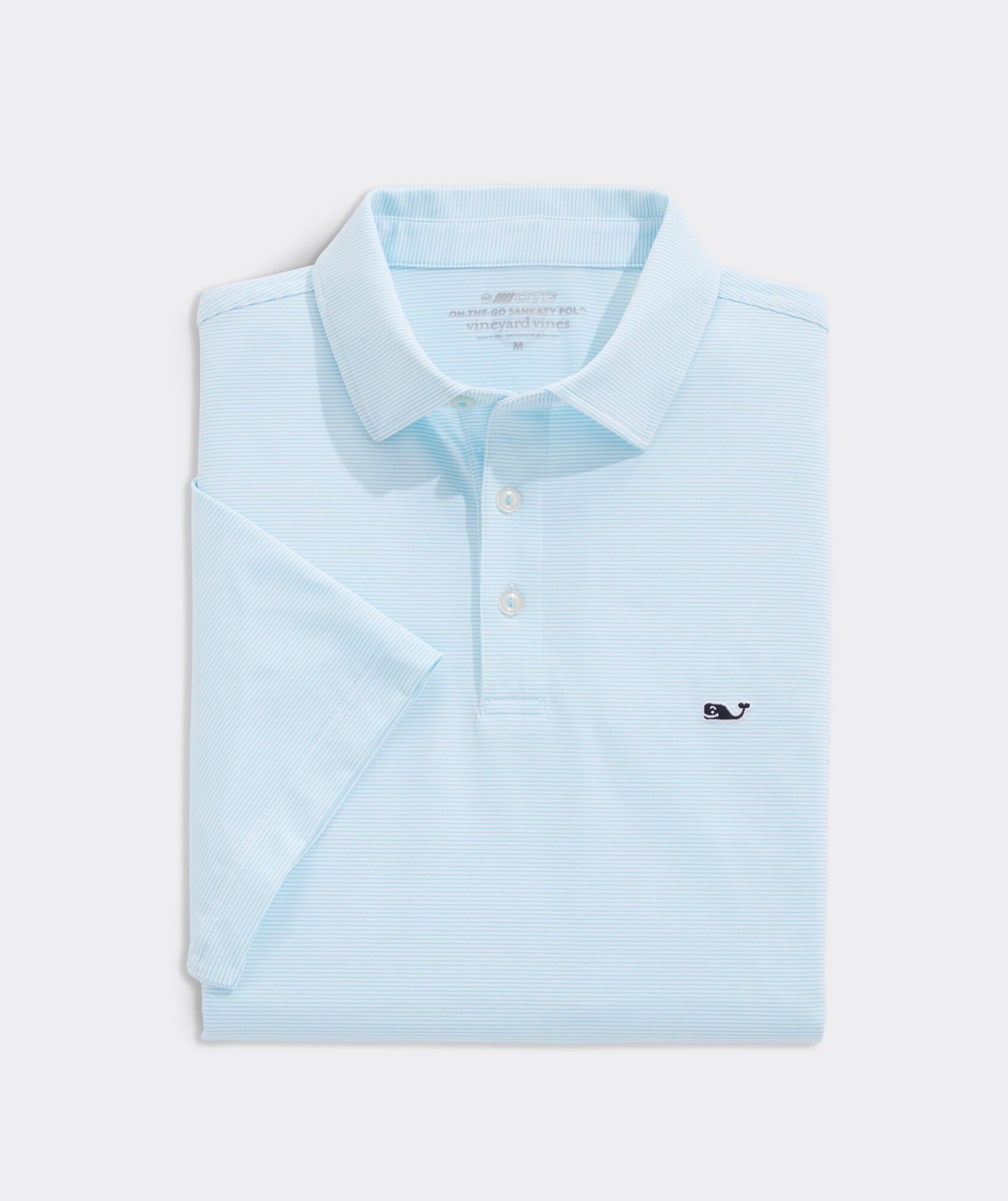 Vineyard Vines St. Jean Stripe Sankaty Polo White Cap/Bora Blue