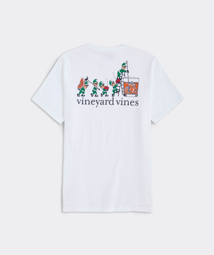Vineyard Vines Cocktail Elves Tee SS White Cap