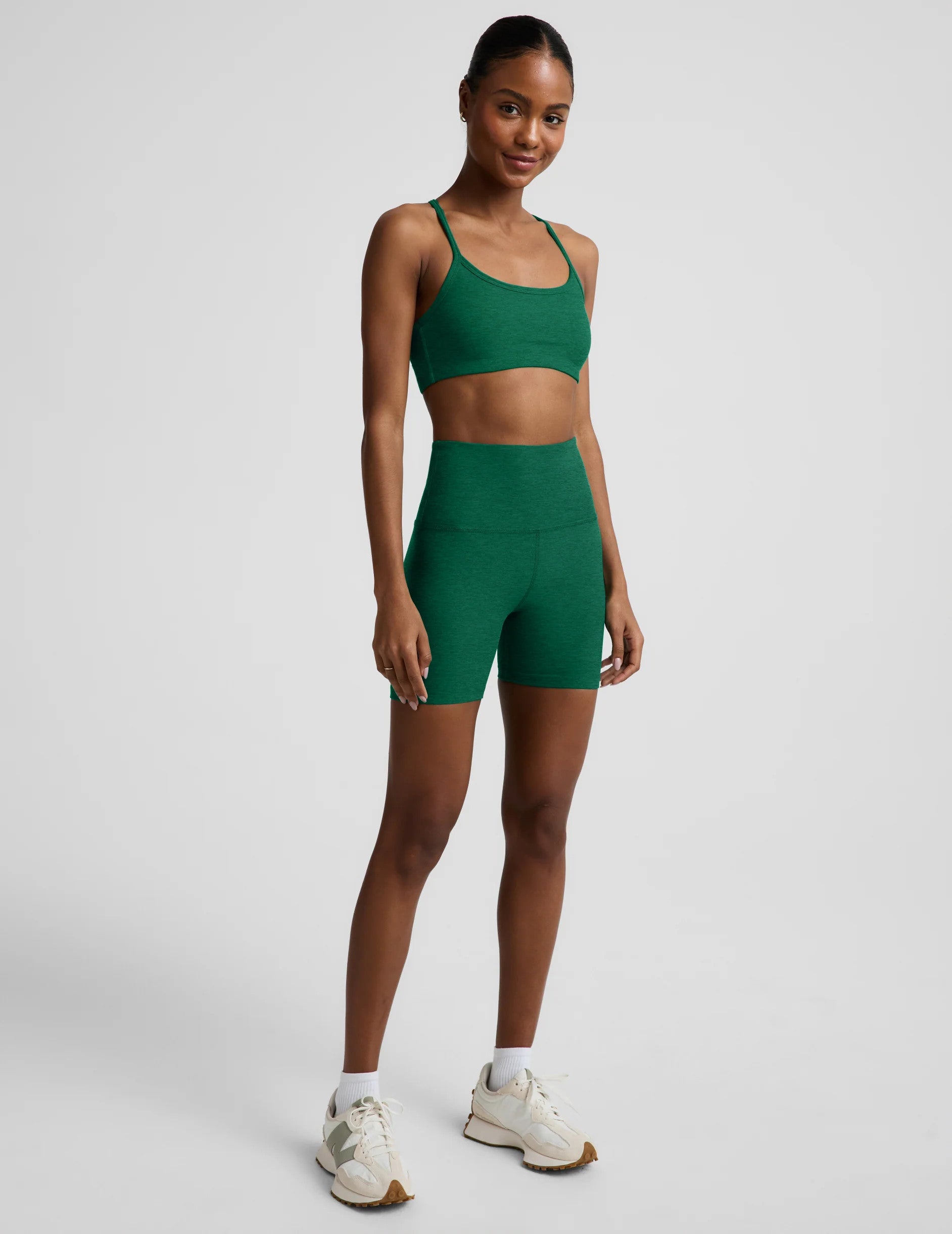 Beyond Yoga Keep Pace 5" Short Legacy Pine Heather