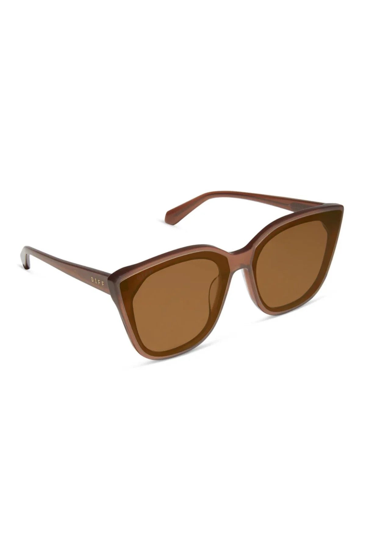 Diff Gjelina Truffle Frame w/ Brown Lens Sunglasses