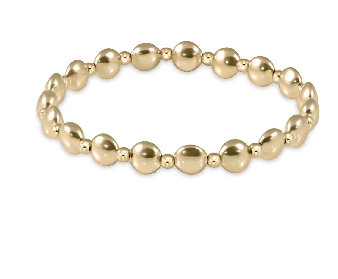 Enewton Extends Honesty Gold Grateful Pattern 6mm Bead Bracelet