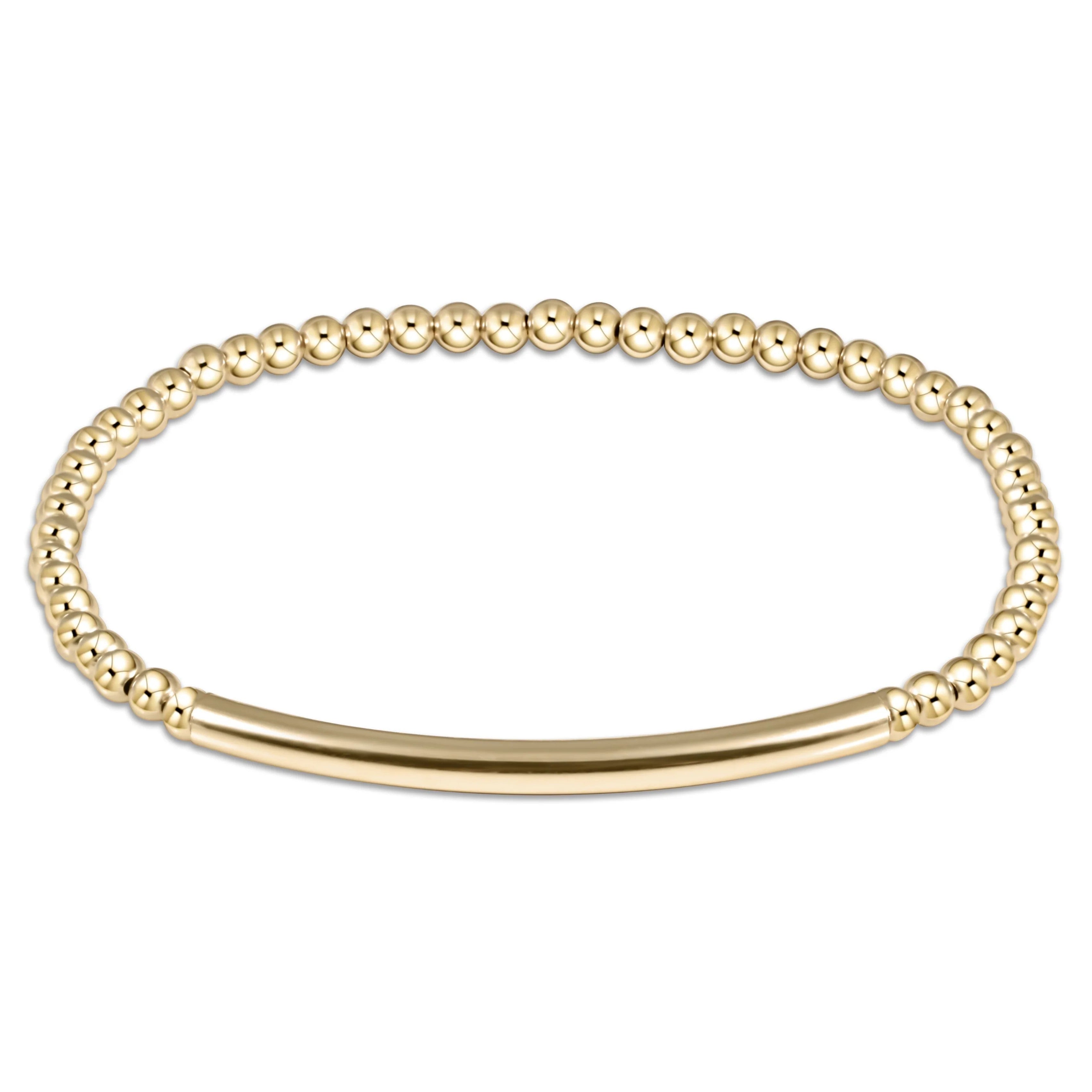 Enewton Classic Gold 3mm Bead Bliss Bar Smooth Bracelet