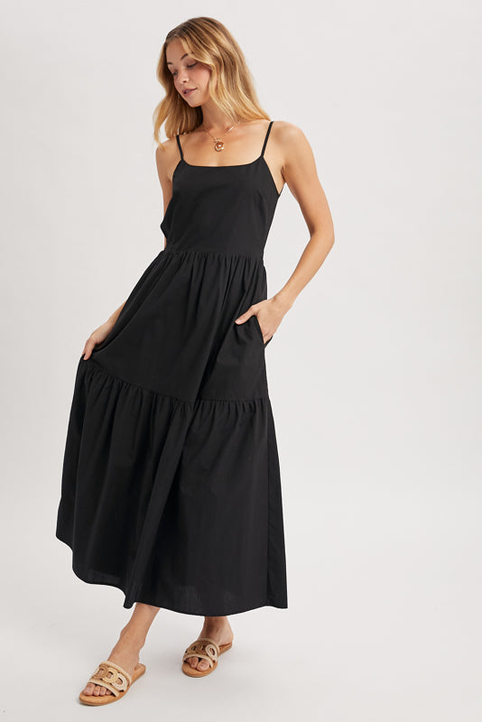 Shaddow and Fish Mariel Maxi Dress Black