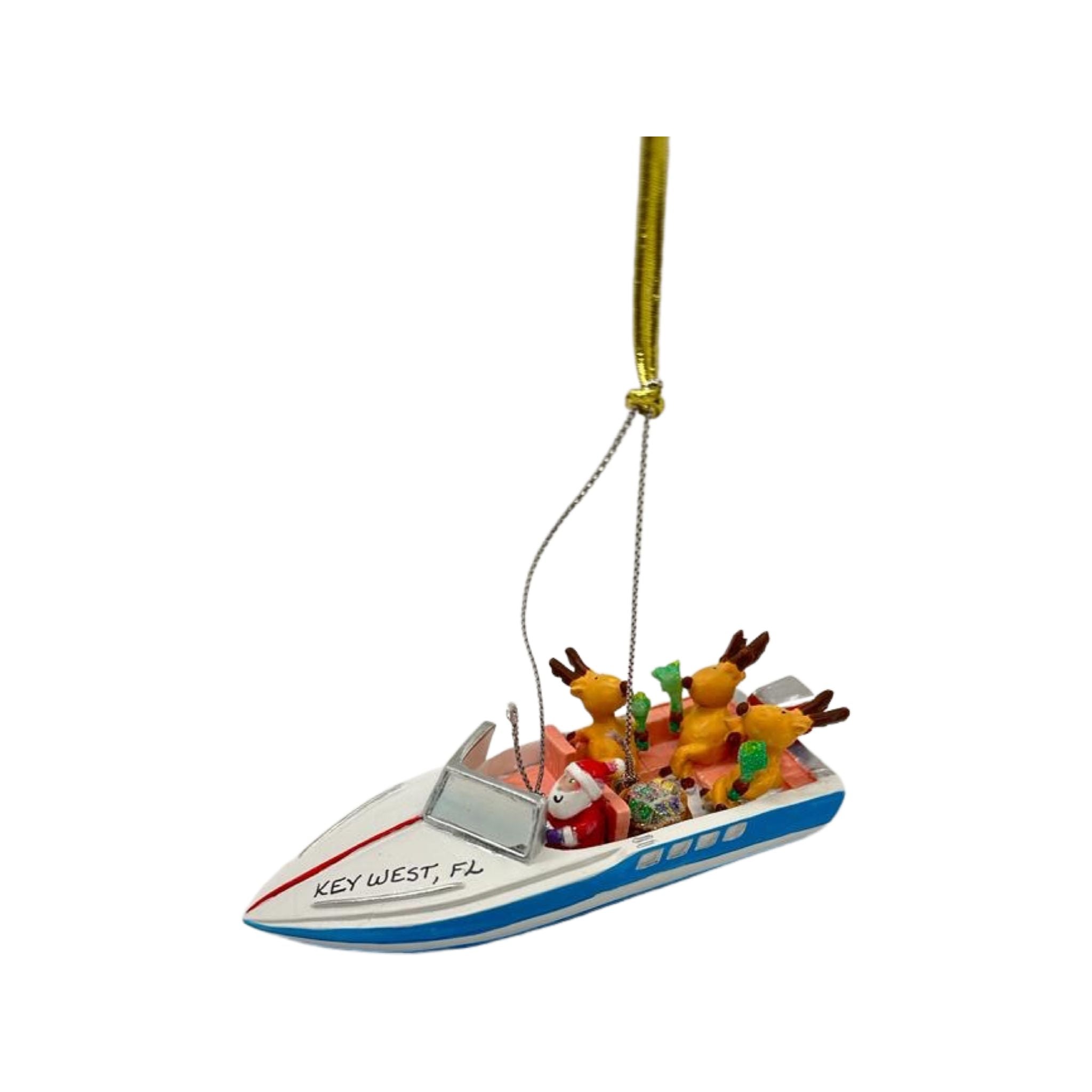 Cape Shore Santa in Key West Party Boat Resin Ornament