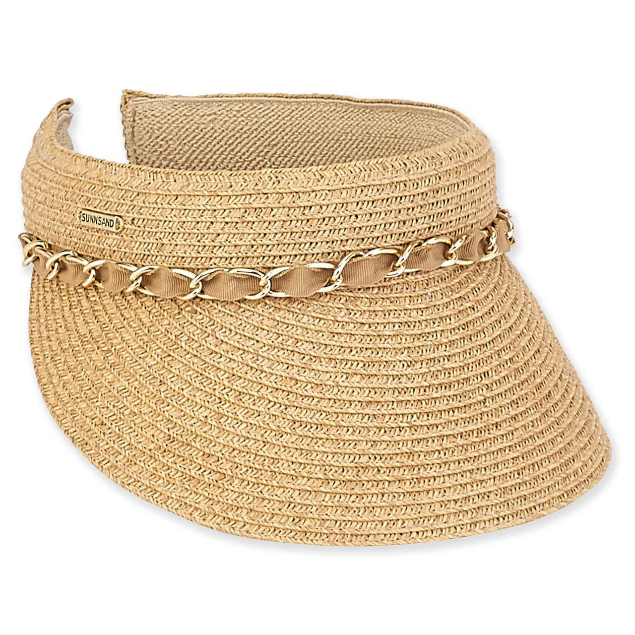 Sun 'N' Sand Janet Braided Chain Trim Visor