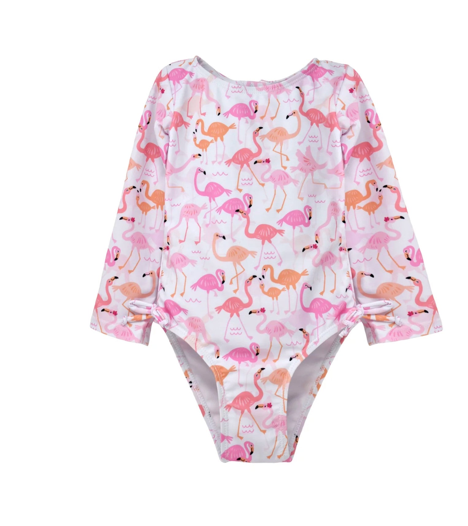 Flap Happy Charlie Rash Guard Swimsuit Flamingo Love