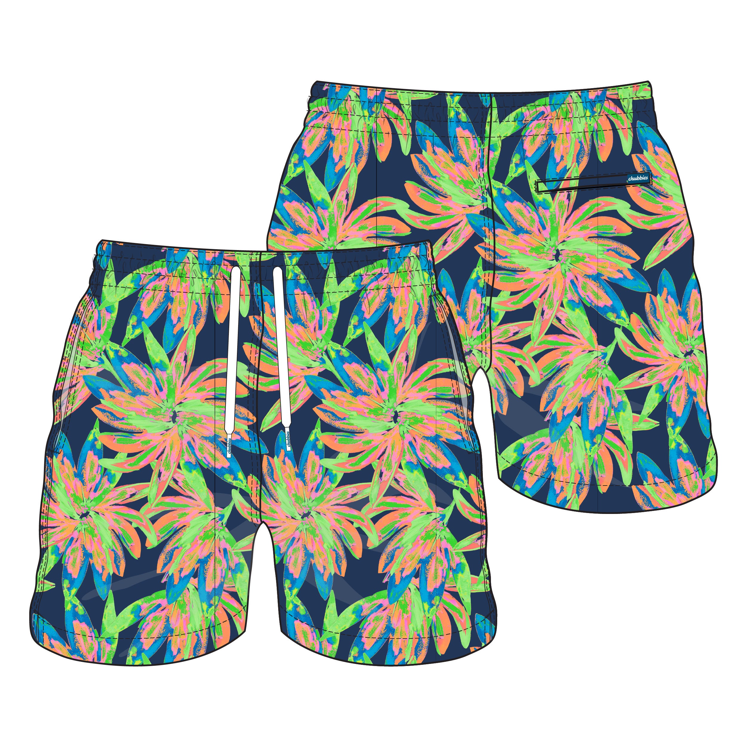 Chubbies The Ocean Flowers 5.5" Swim Trunks