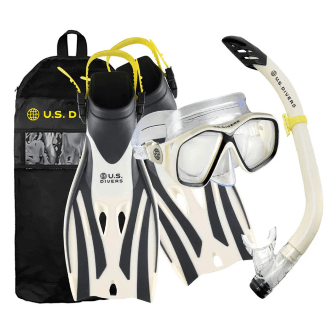 U.S Divers Redondo Adult Snorkeling Set Beige/Black