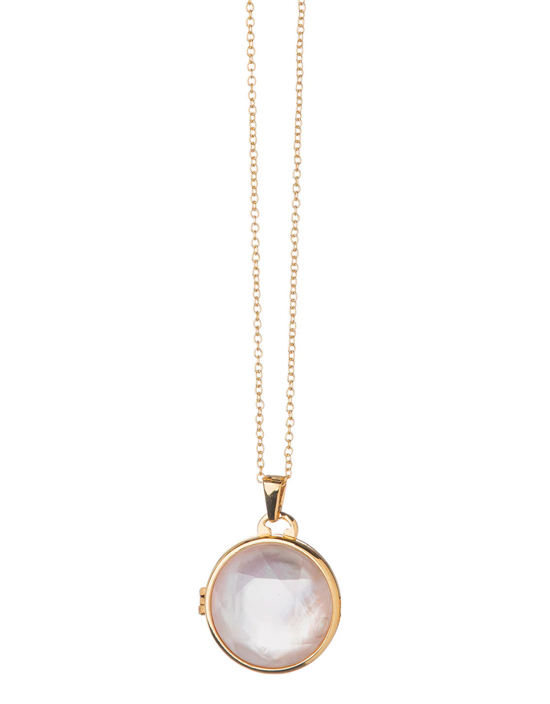 Spartina Round Locket Necklace Pearlescent