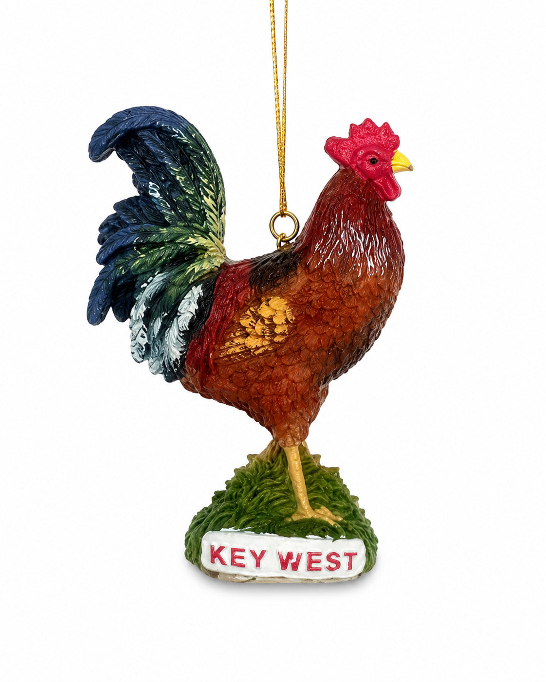 SMP Key West Rooster Hanging Resin Ornament