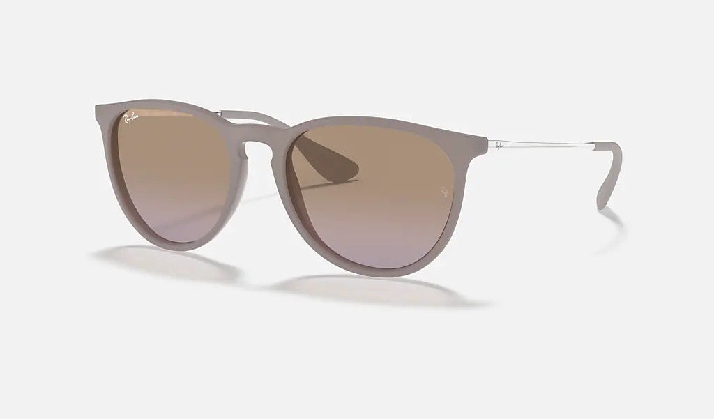 Ray Ban Erika Dark Rubber Sand Frame w/ Violet Gradient Brown Lens Sunglasses