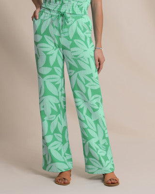 Southern Tide Laken Printed Wide Leg Pant Florida Keys