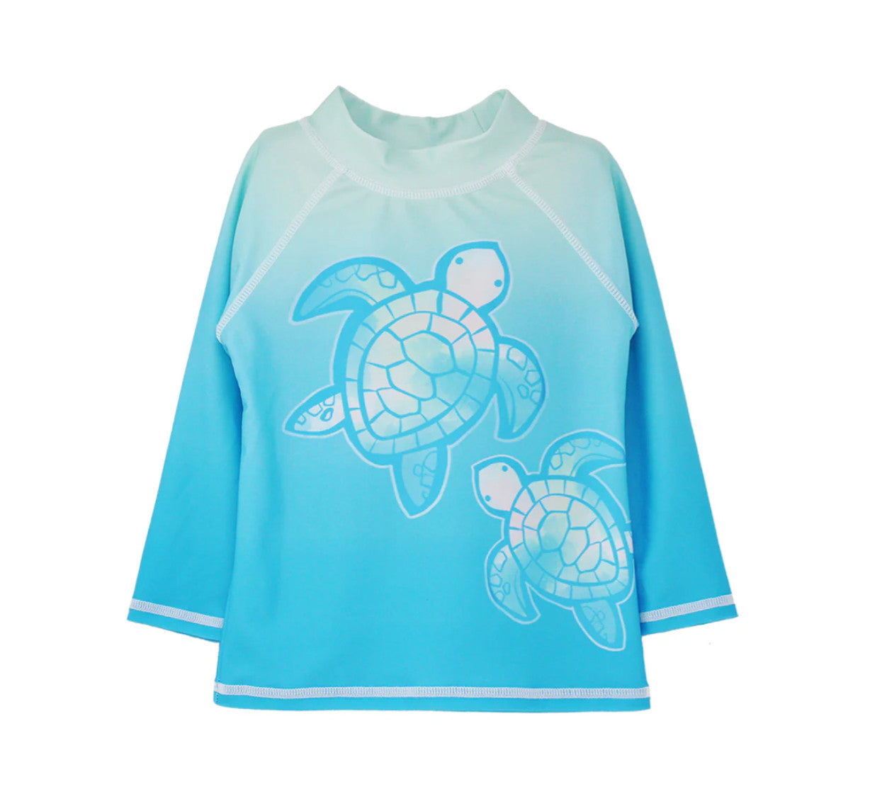 Flap Happy Graphic Rash Guard Swim Top Coco Beach Turtles