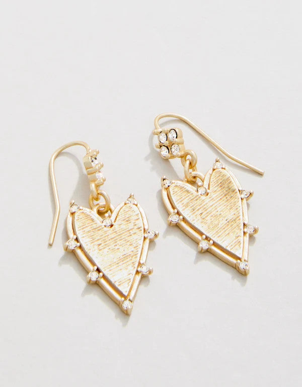 Spartina Noble Heart Earrings Crystal