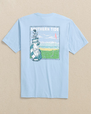 Southern Tide On The Green Tee SS Cerulean