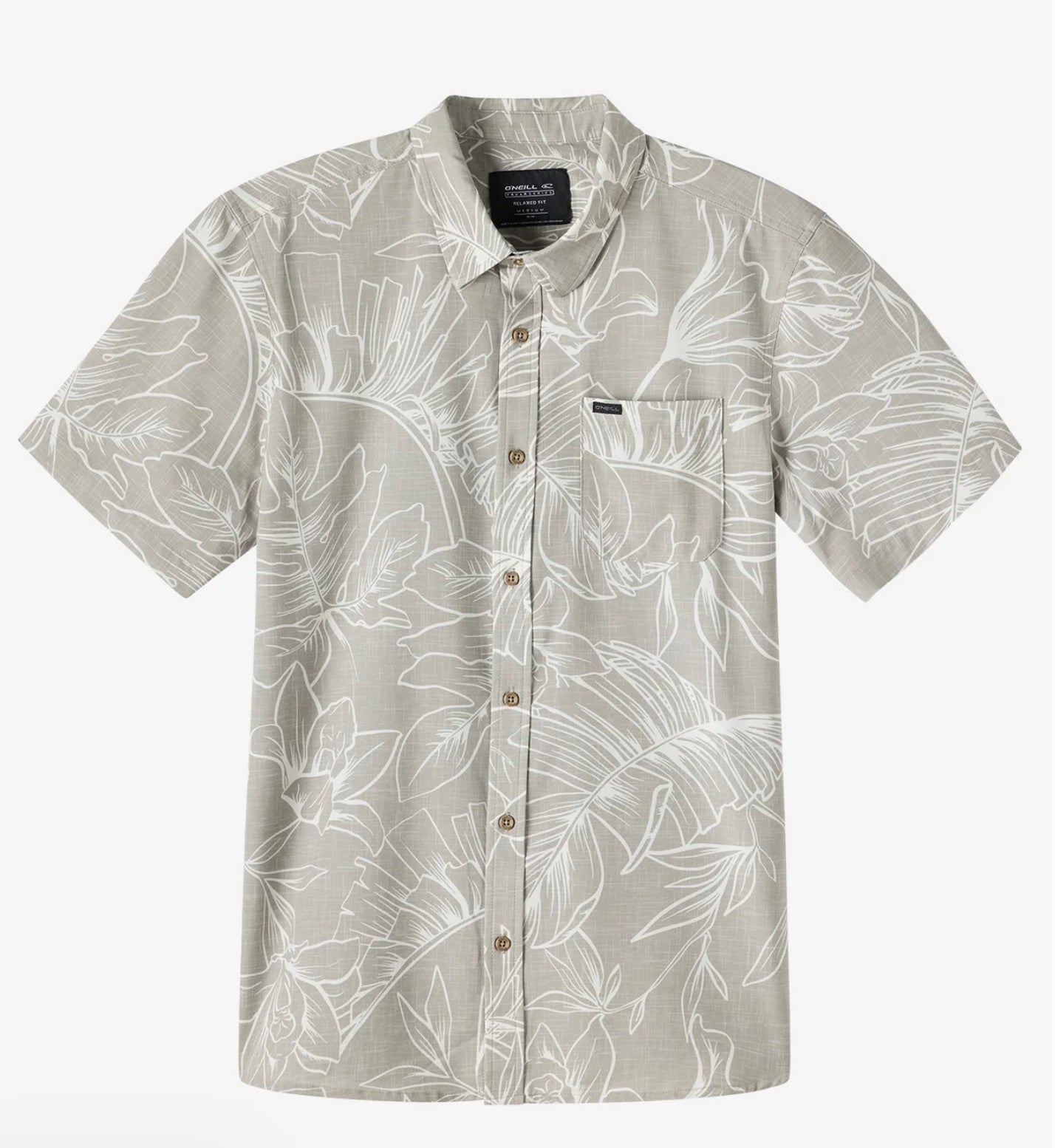 O'Neill Traveler UPF Traverse Relaxed Button Down SS Khaki