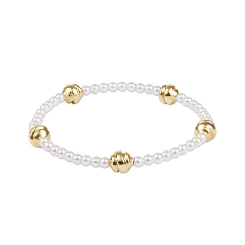 Enewton Admire Small Gold 3mm Bead Bracelet Pearl