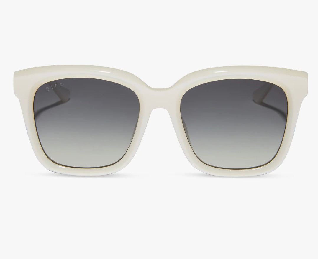 Diff Meredith Opaline Frame w/ Grey Gradient Sunglasses