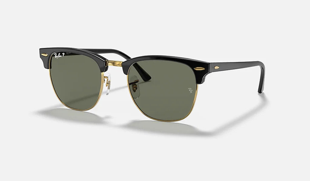 Ray Ban Clubmaster Black Frame w/ G-15 Green Lense Sunglasses Polarized