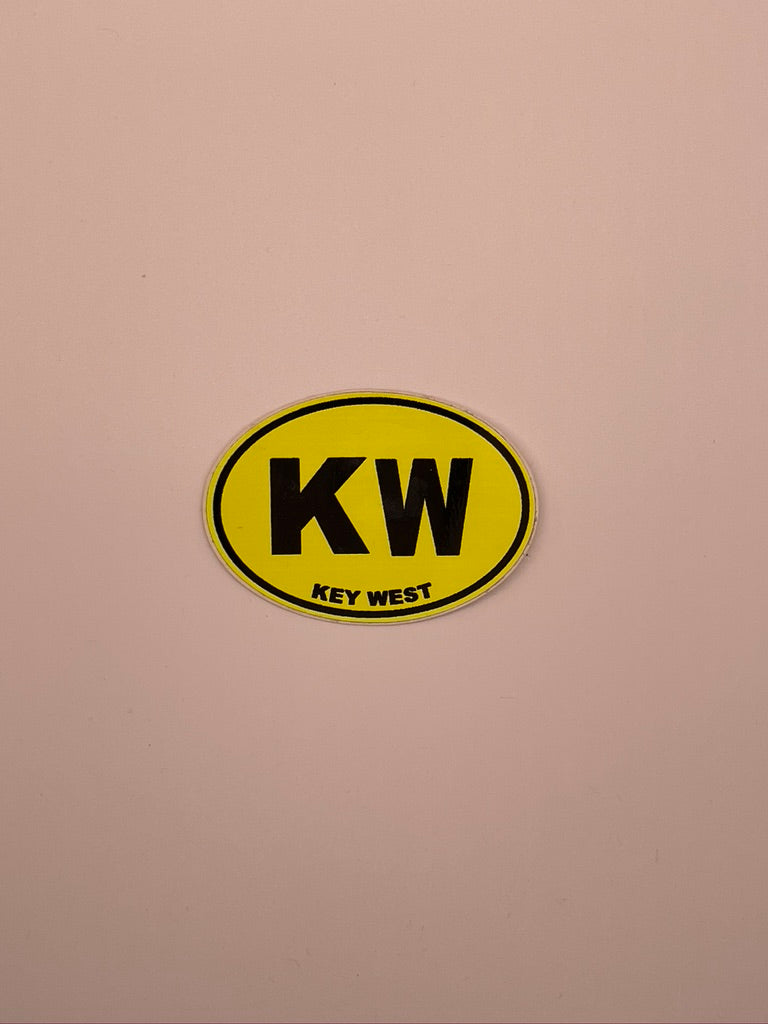 KW Key West Oval Sticker Medium