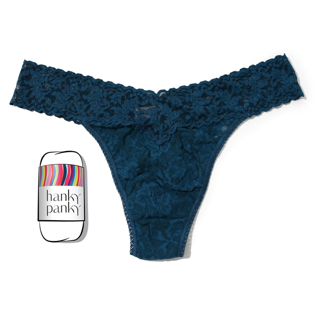 Hanky Panky Rolled Signature Original Lace Rolled Solid Riveria O/S